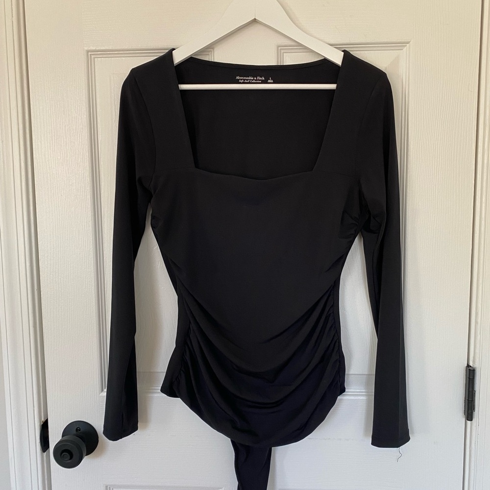Abercrombie & Fitch Black Long Sleeve Blouse